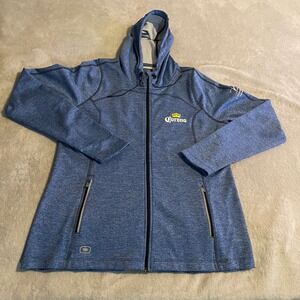 OGIO Endurance Corona Extra Full Zip Hoodie Blue Heathered Women XL V Foundation